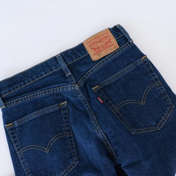Levi's 505 Straight Leg  Dark Wash Denim Jeans 30/32 - Picture 4 of 12